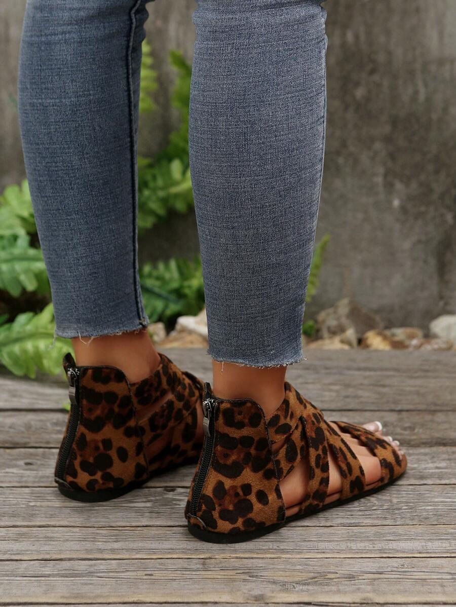 sandały animal print