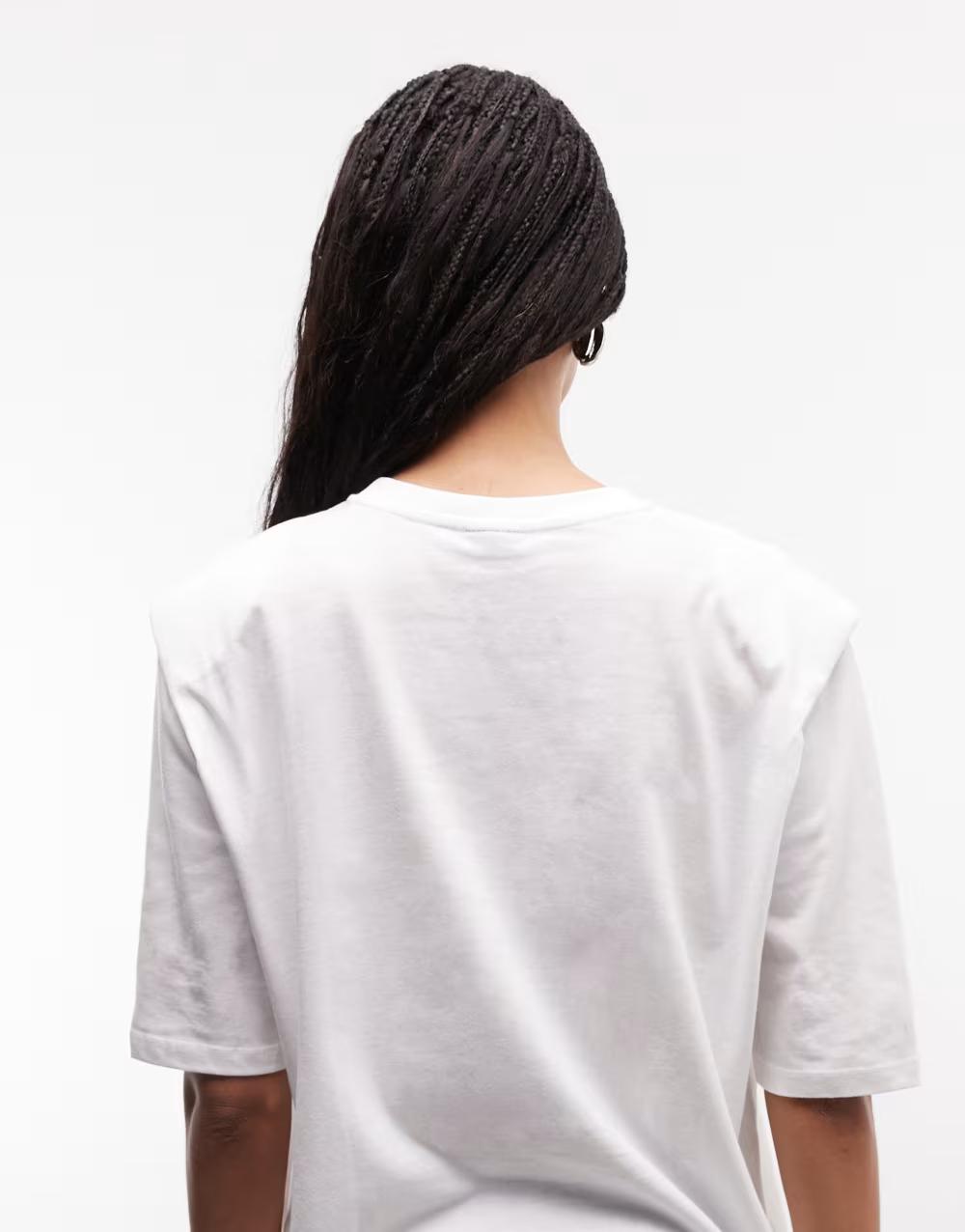 BIAŁy BAWEŁNIANY T-SHIRT