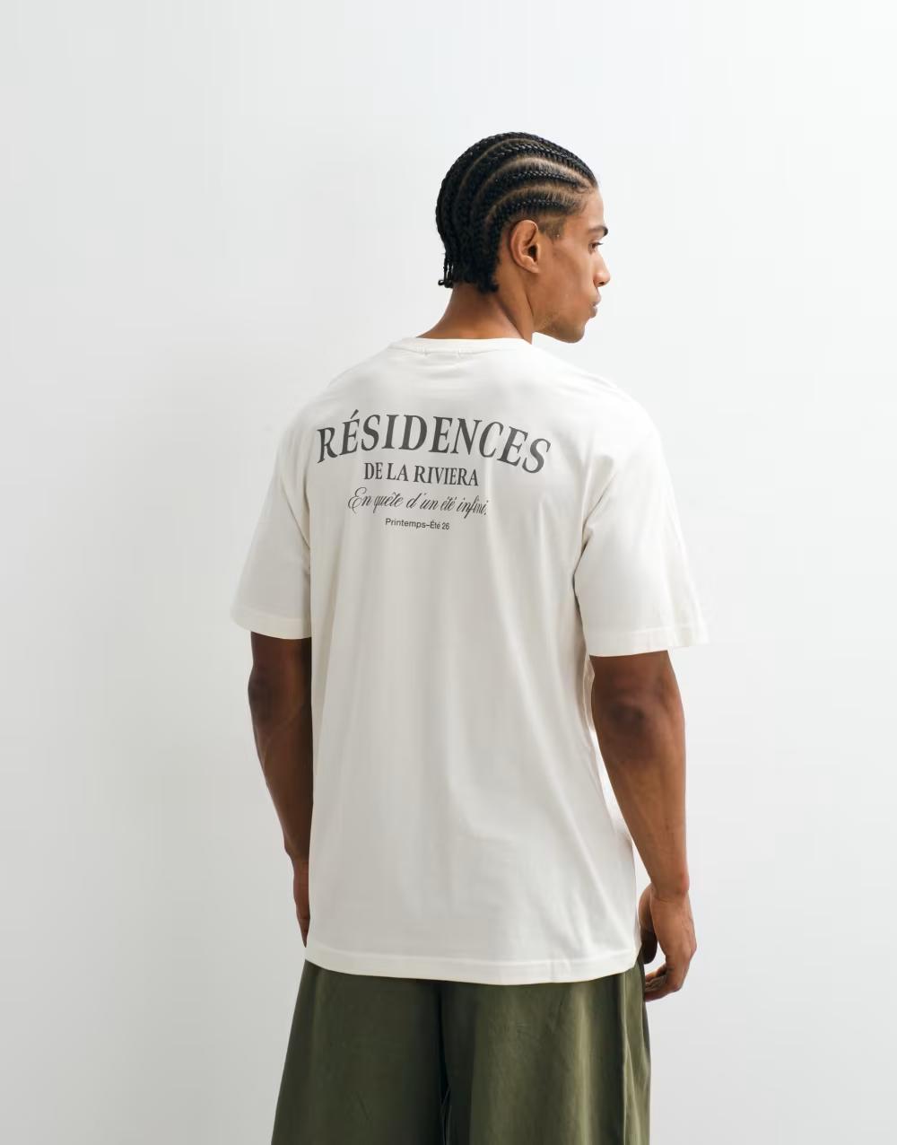 biały t-shirt print