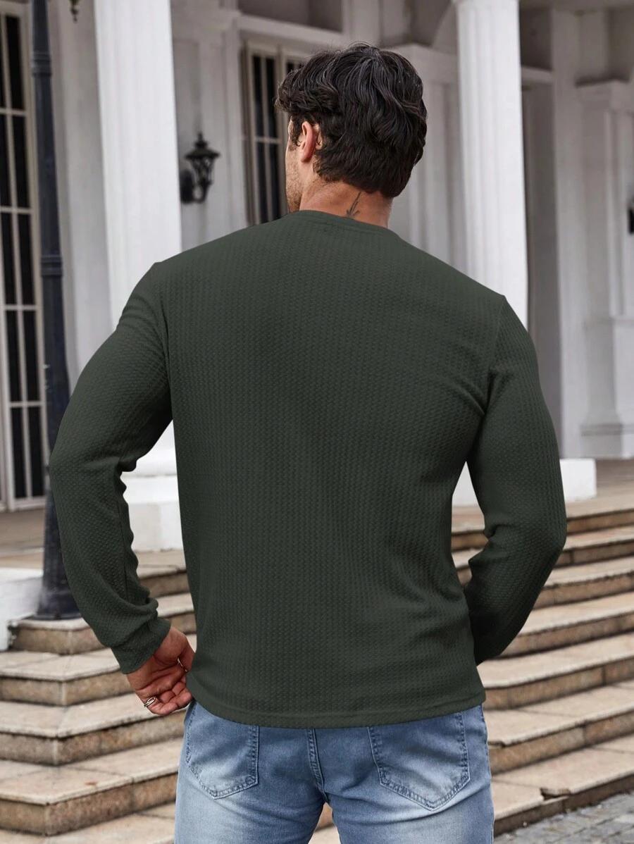 SWETER Z DŁUGIM RĘKAWEM Z DEKOLTEM W SEREK