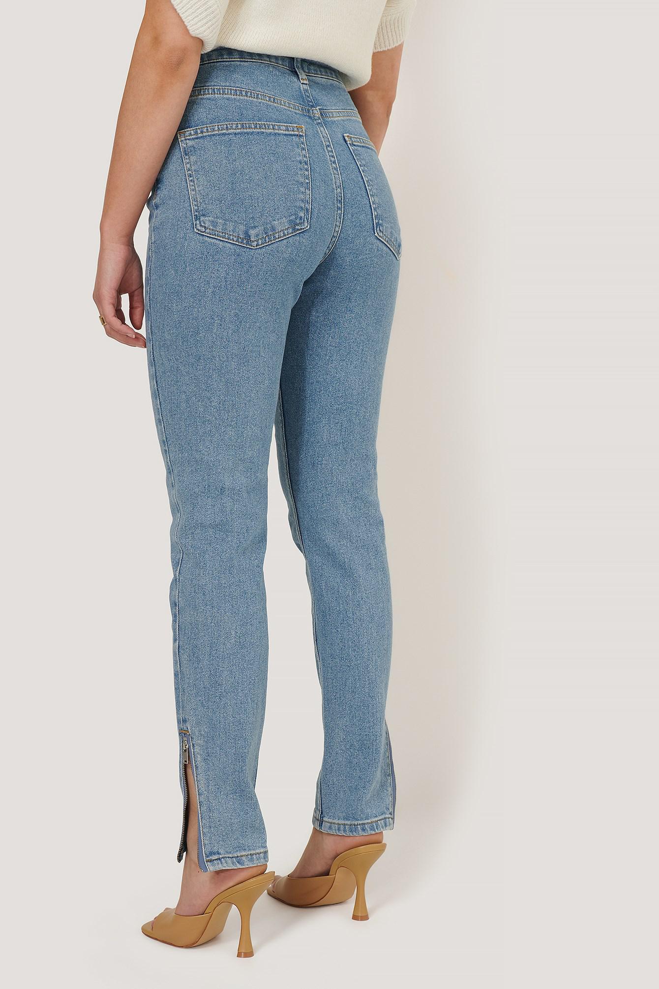 SPODNIE JEANS RURKI ROZCIĘCIA ZIP