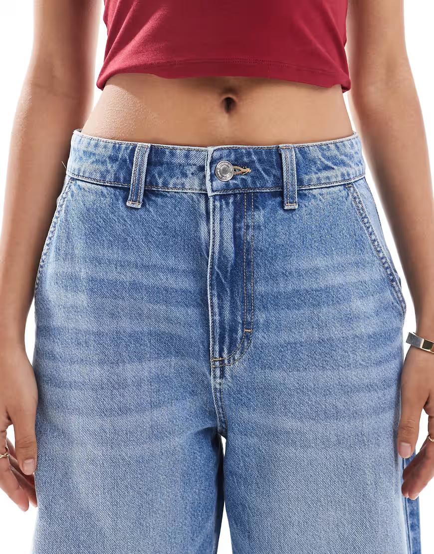 spodnie jeans barrel kieszenie