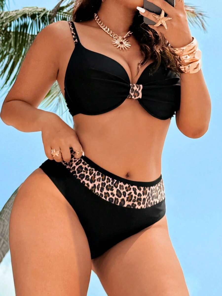 DWUCZĘŚCIOWY STRÓJ KĄPIELOWY ANIMAL PRINT