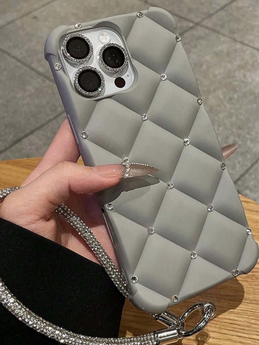 pikowane etui na telefon połysk iphone 16 pro max