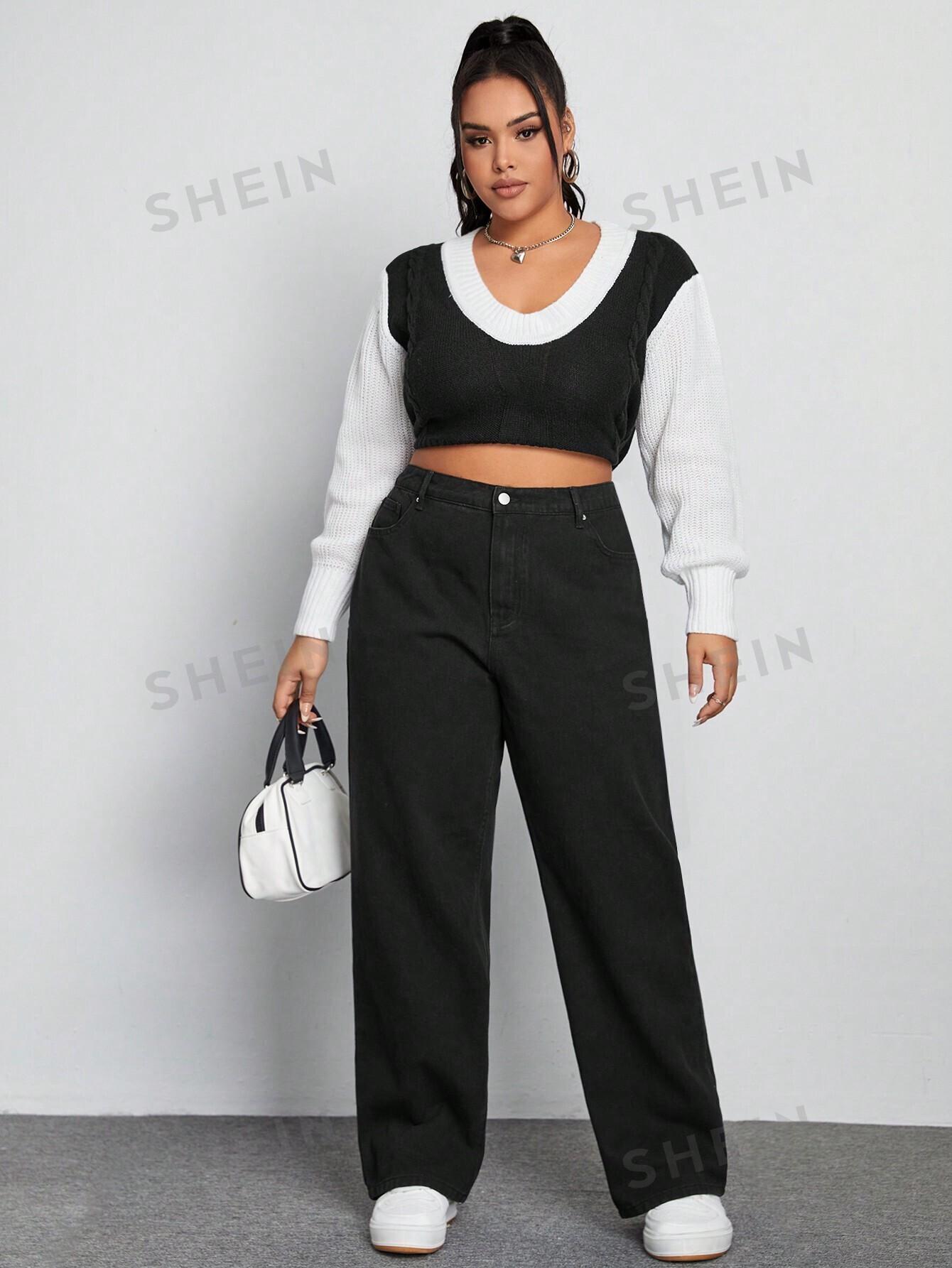 CZARNE SPODNIE JEANS