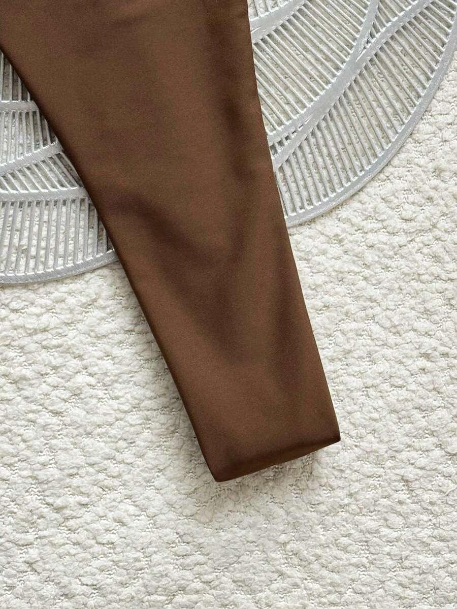 BRĄZOWY DWUCZĘŚCIOWY STRÓJ KĄPIELOWY