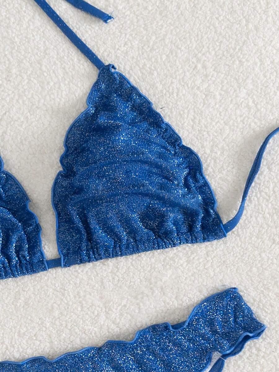 niebieska góra od bikini połysk