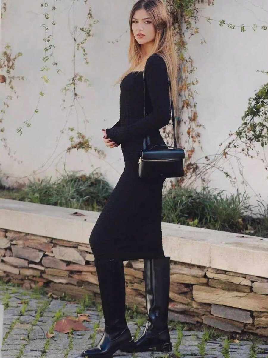 czarna torebka pasek