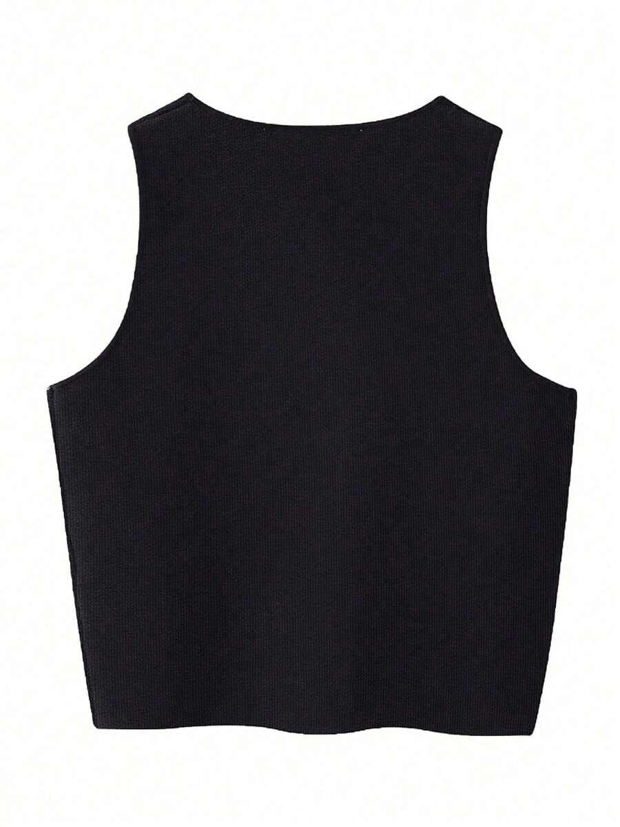 CZARNY TOP GUZIKI
