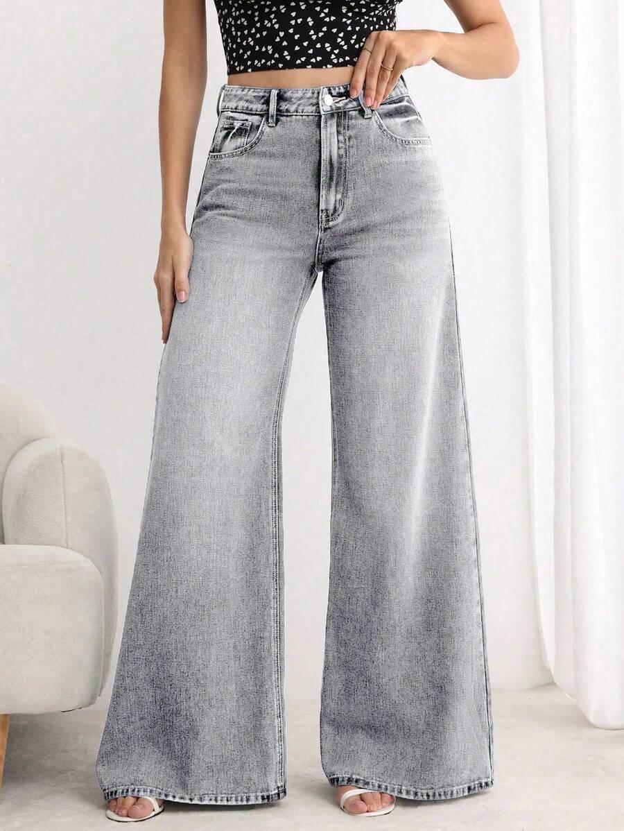 szare spodnie jeans