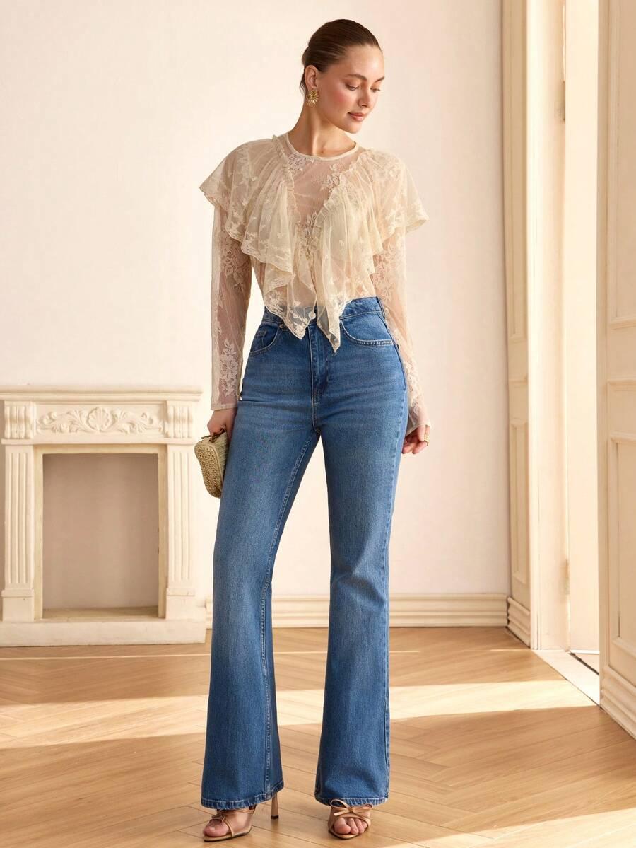 spodnie dzwony jeans
