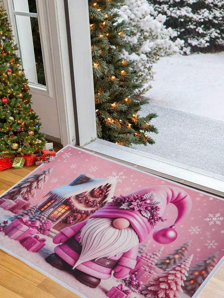 różowa wycieraczka wzór