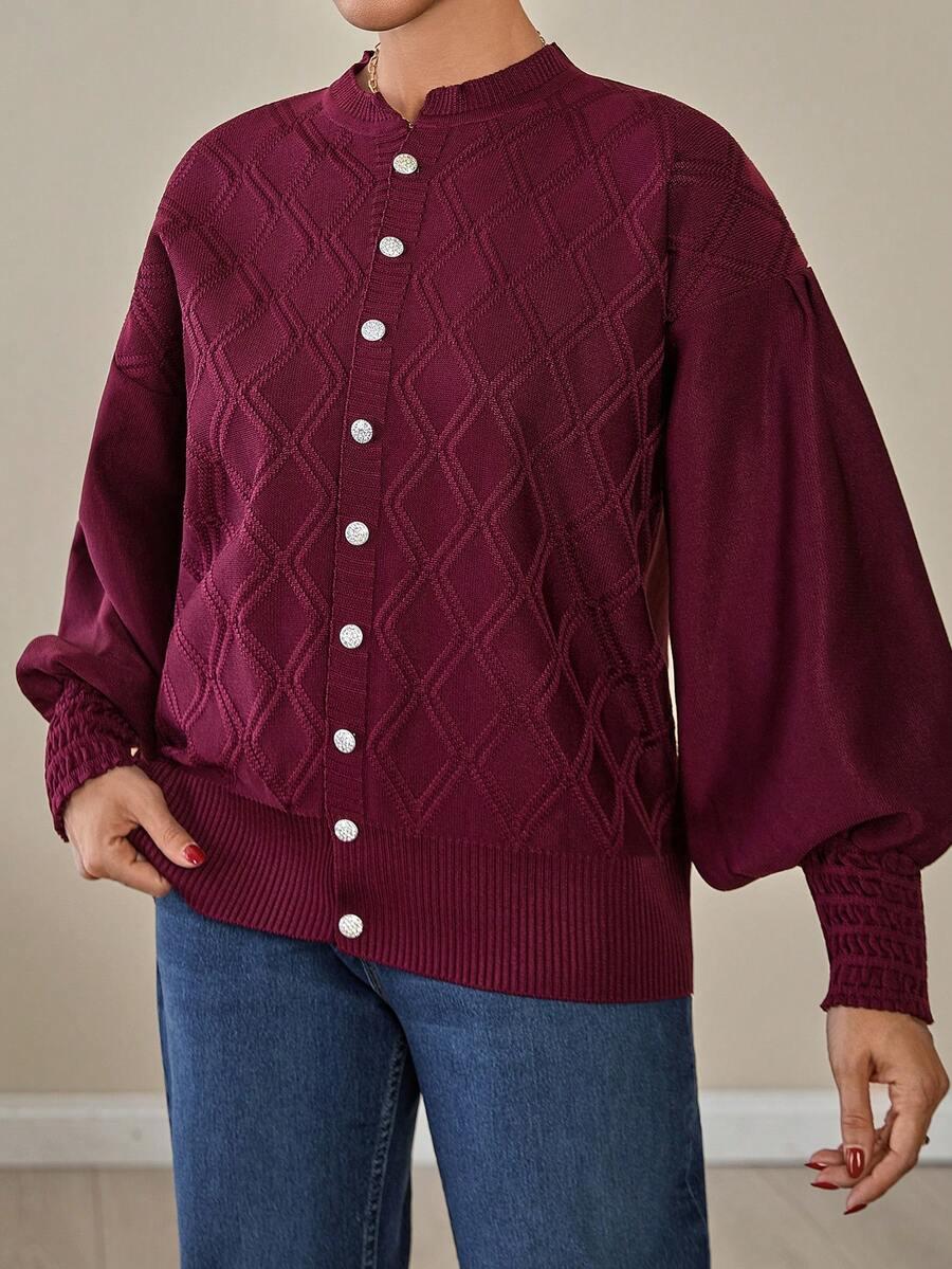 CZERWONY SWETER KARDIGAN 