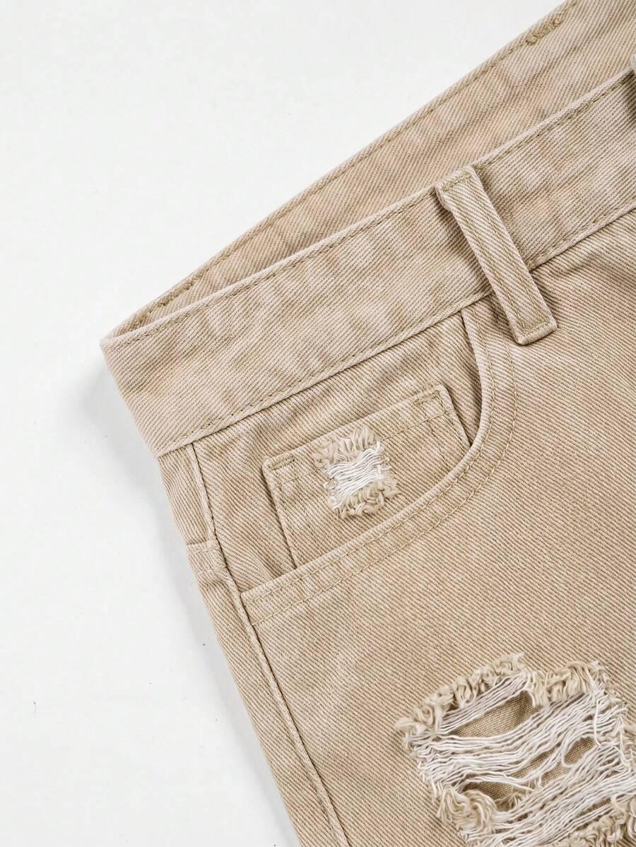 beżowe spodenki jeans