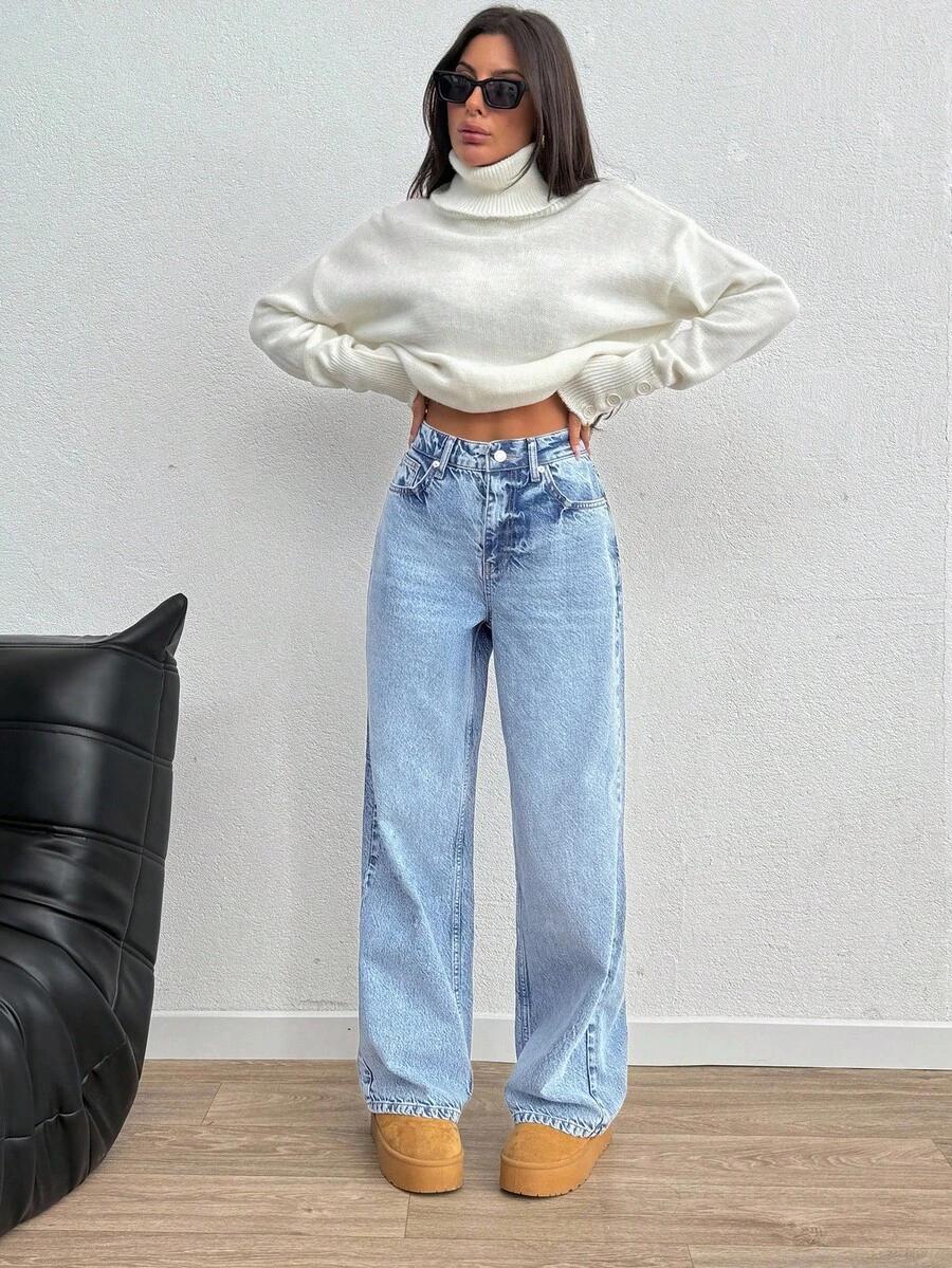NIEBIESKIE SPODNIE JEANS