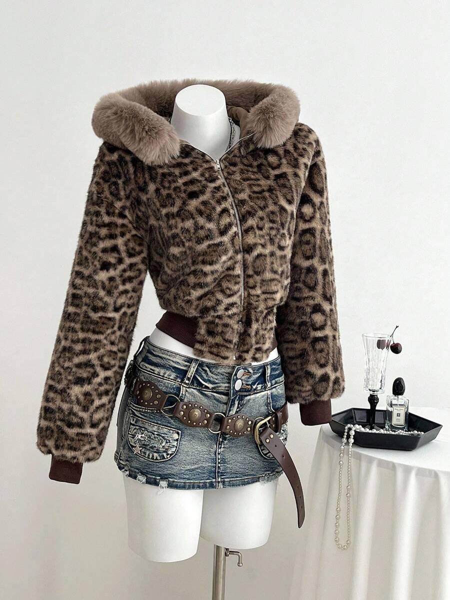 KURTKA ANIMAL PRINT KAPTUR