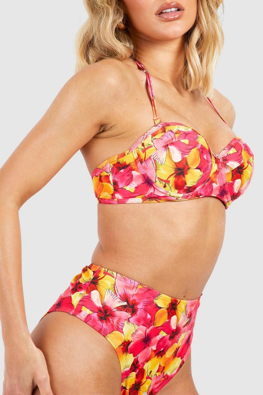 GÓRA OD BIKINI wzór kwiaty 