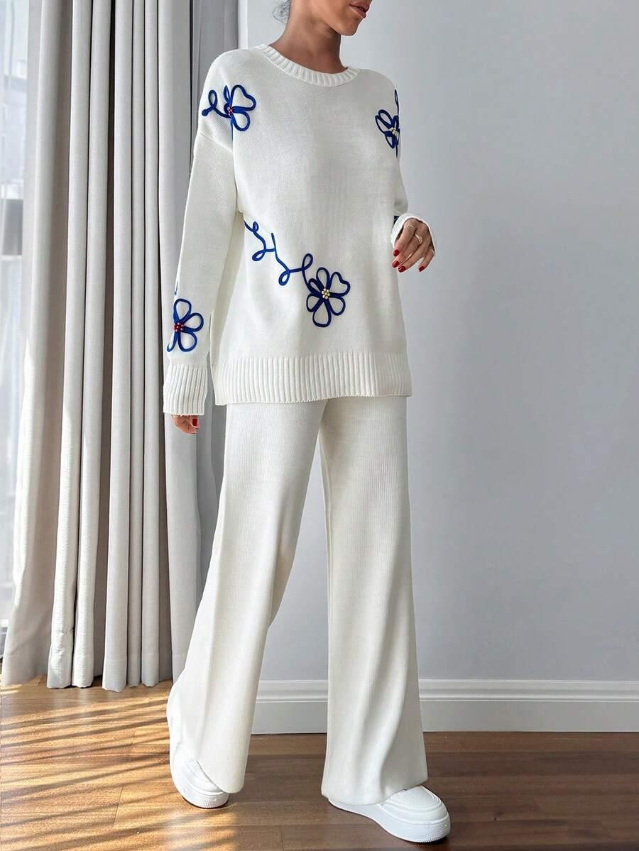 SWETER SPODNIE KOMPLET