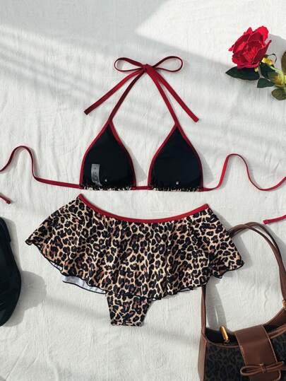 strój kąpielowy animal print