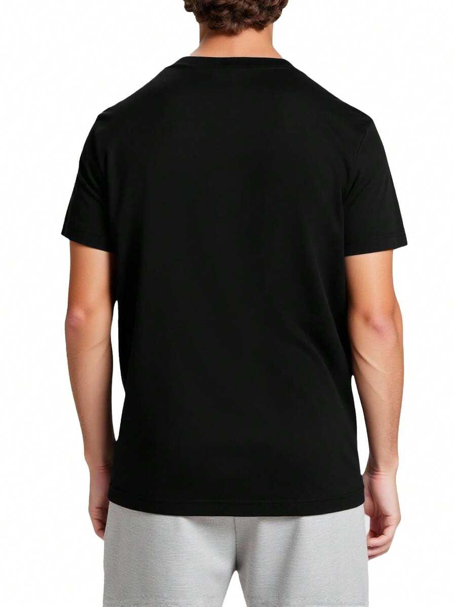 czarny t-shirt print 