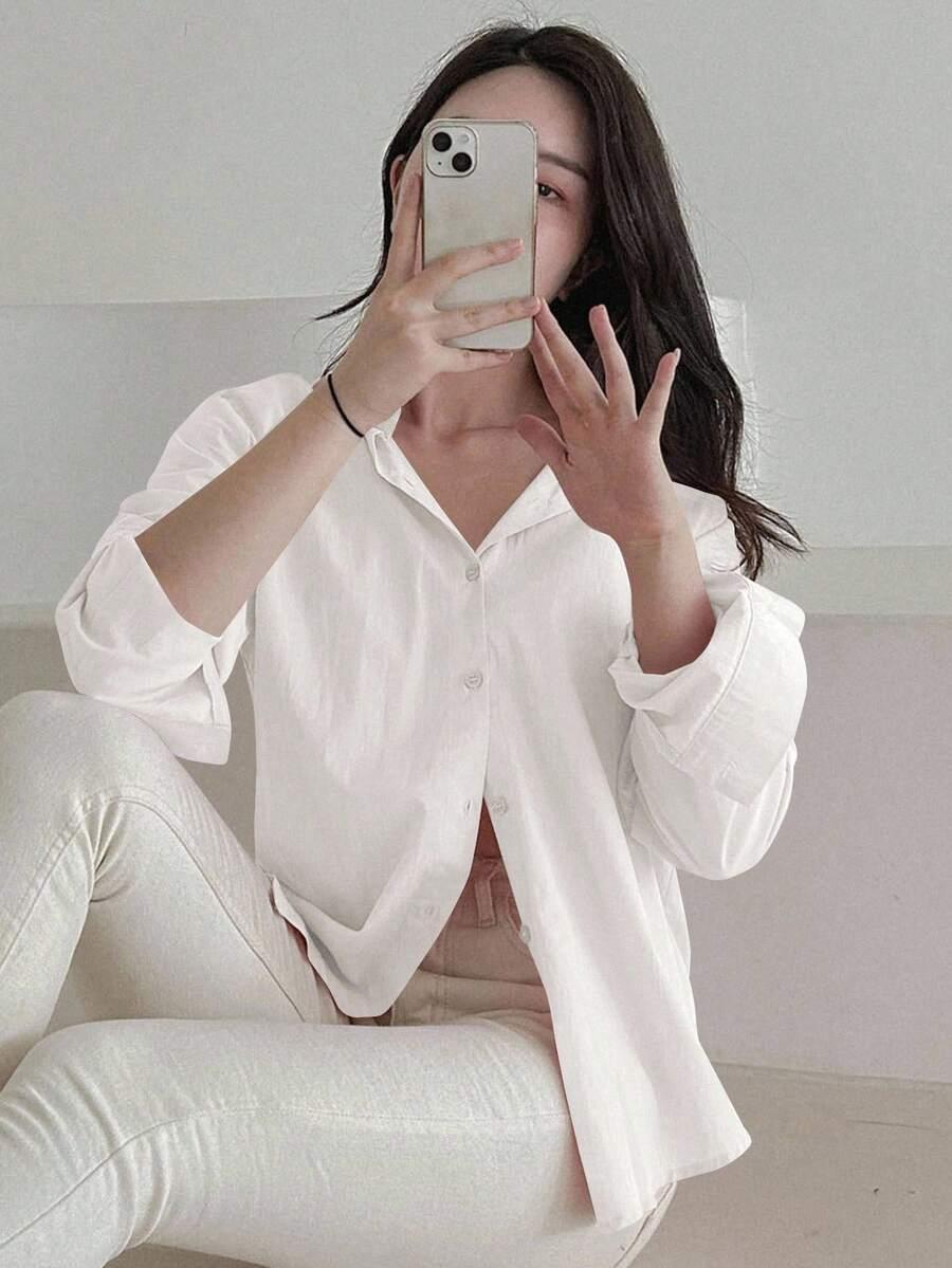 biała koszula kołnierz