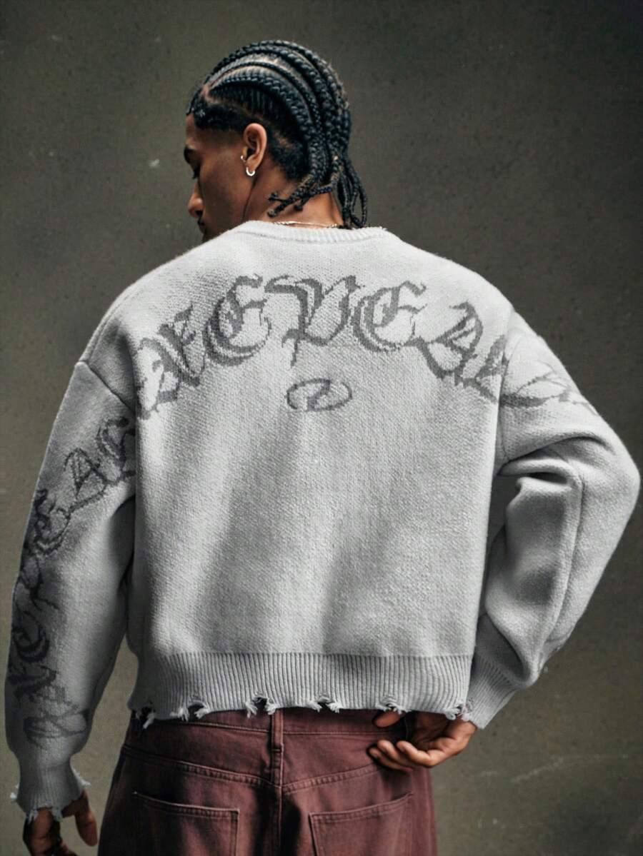 sweter OKRĄGŁYM DEKOLTEM ripped