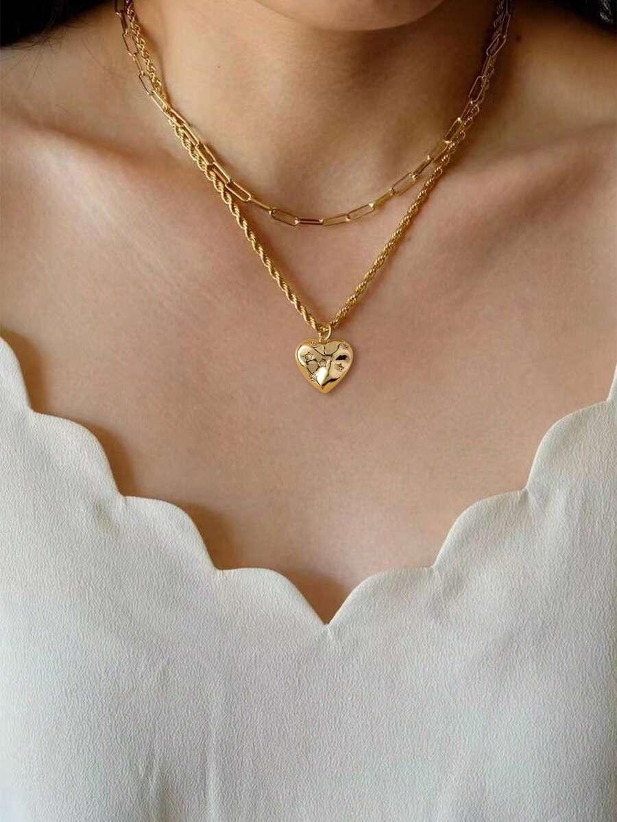 złoty naszyjnik 2-pack