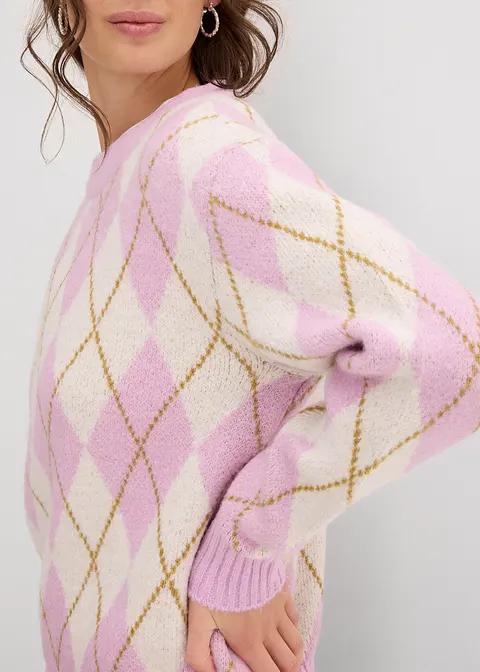 SWETER DAMSKI PLUS SIZE OKRĄGŁY DEKOLT