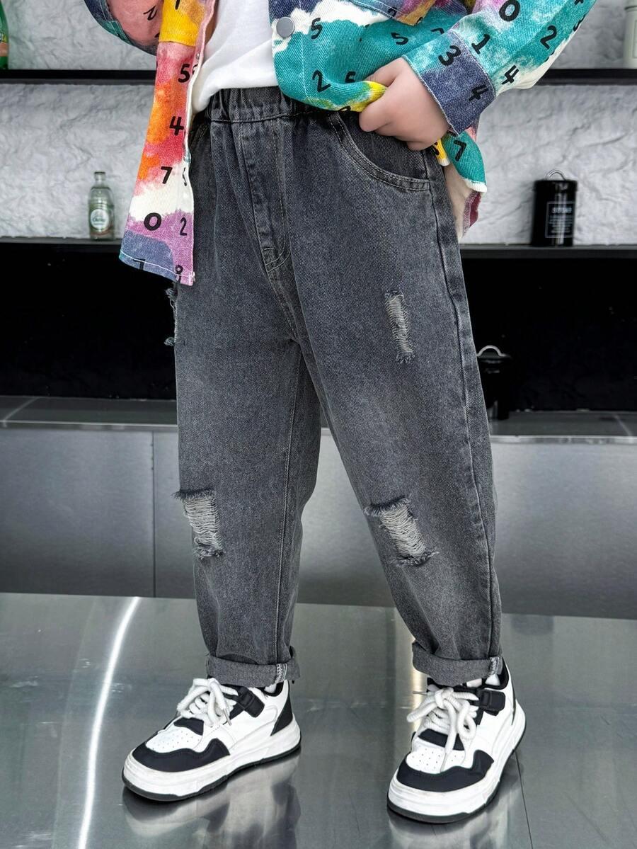 szare spodnie jeans