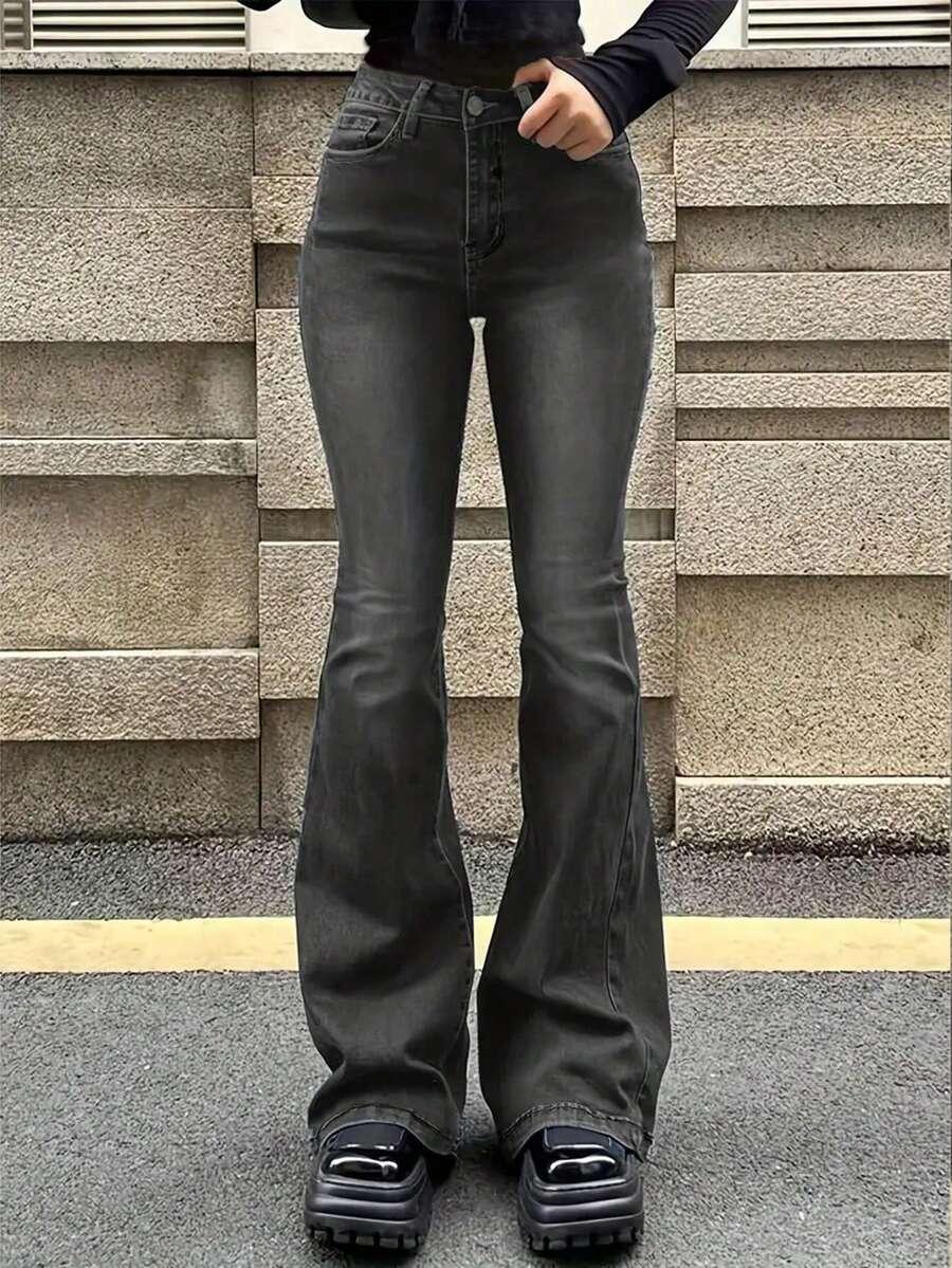 szare spodnie jeans