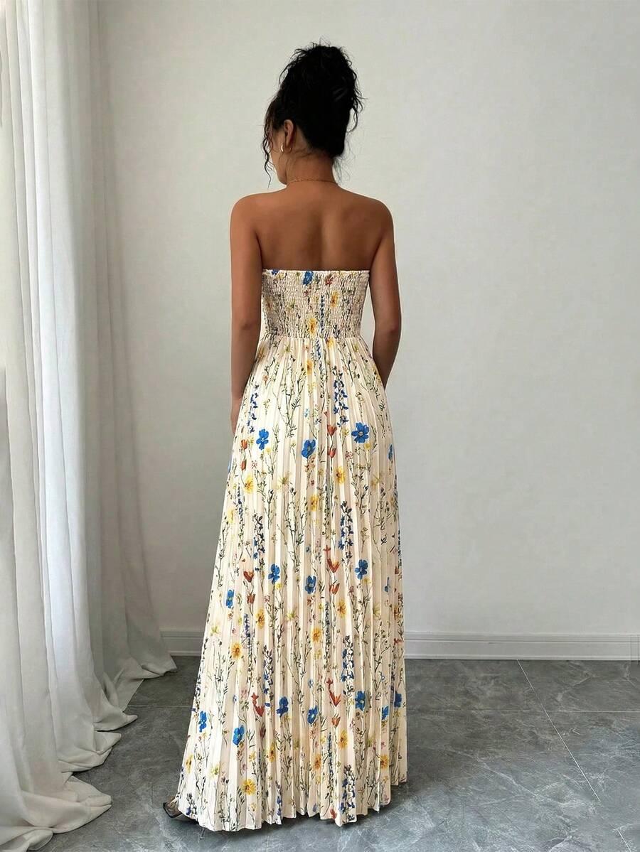 MAXI SUKIENKA PRINT KWIATY