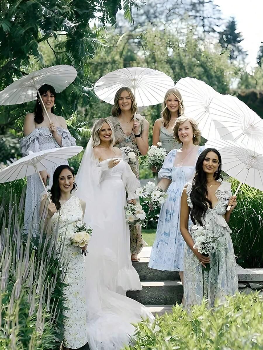 biały mini parasol