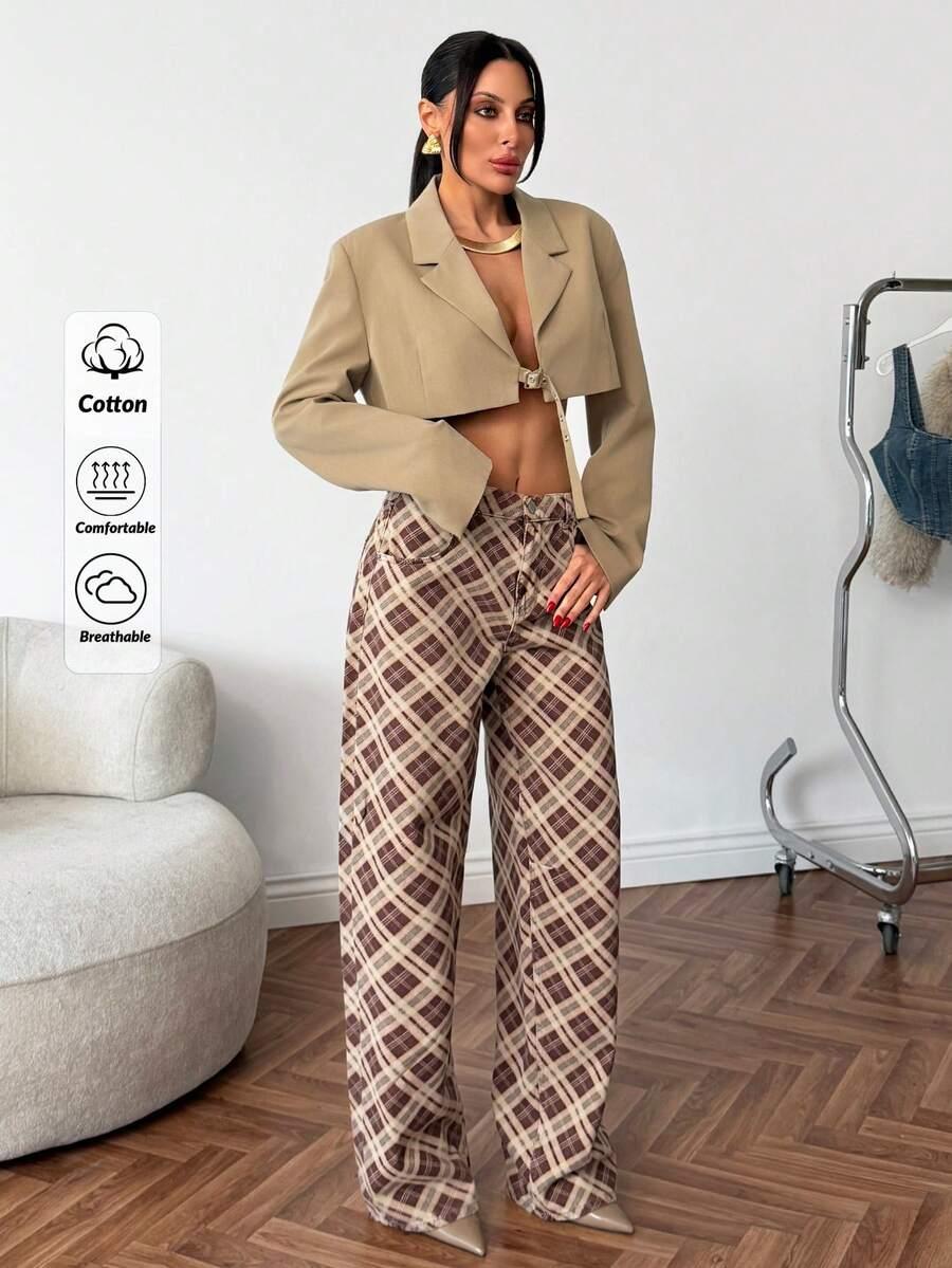 spodnie jeans wzór 
