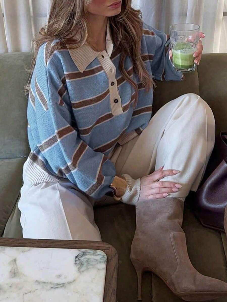 SWETER WZÓR PASKI 