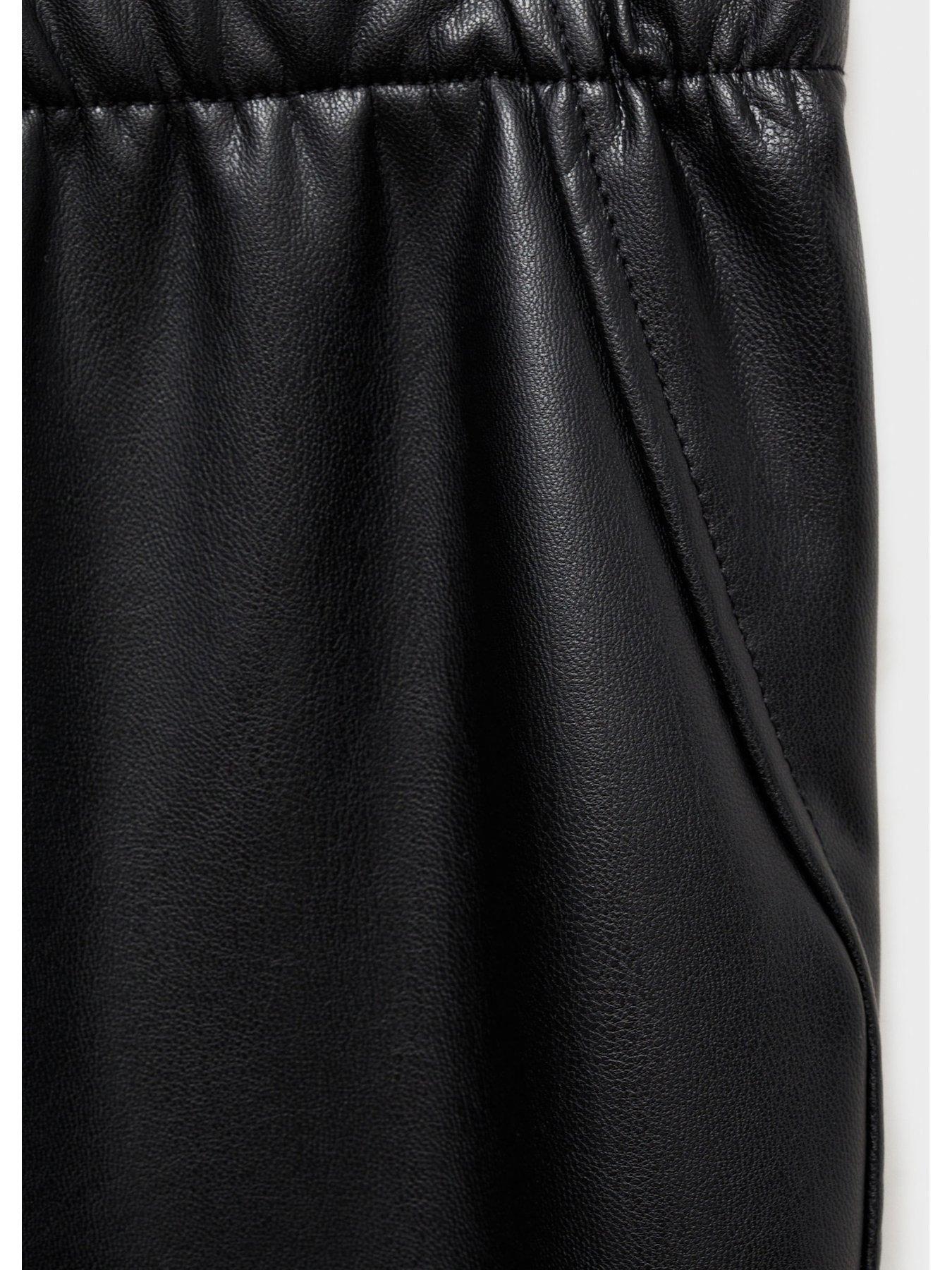 MANGO DZIEWCZĘCE LEGGINSY ZE SZTUCZNEJ SKÓRY 
