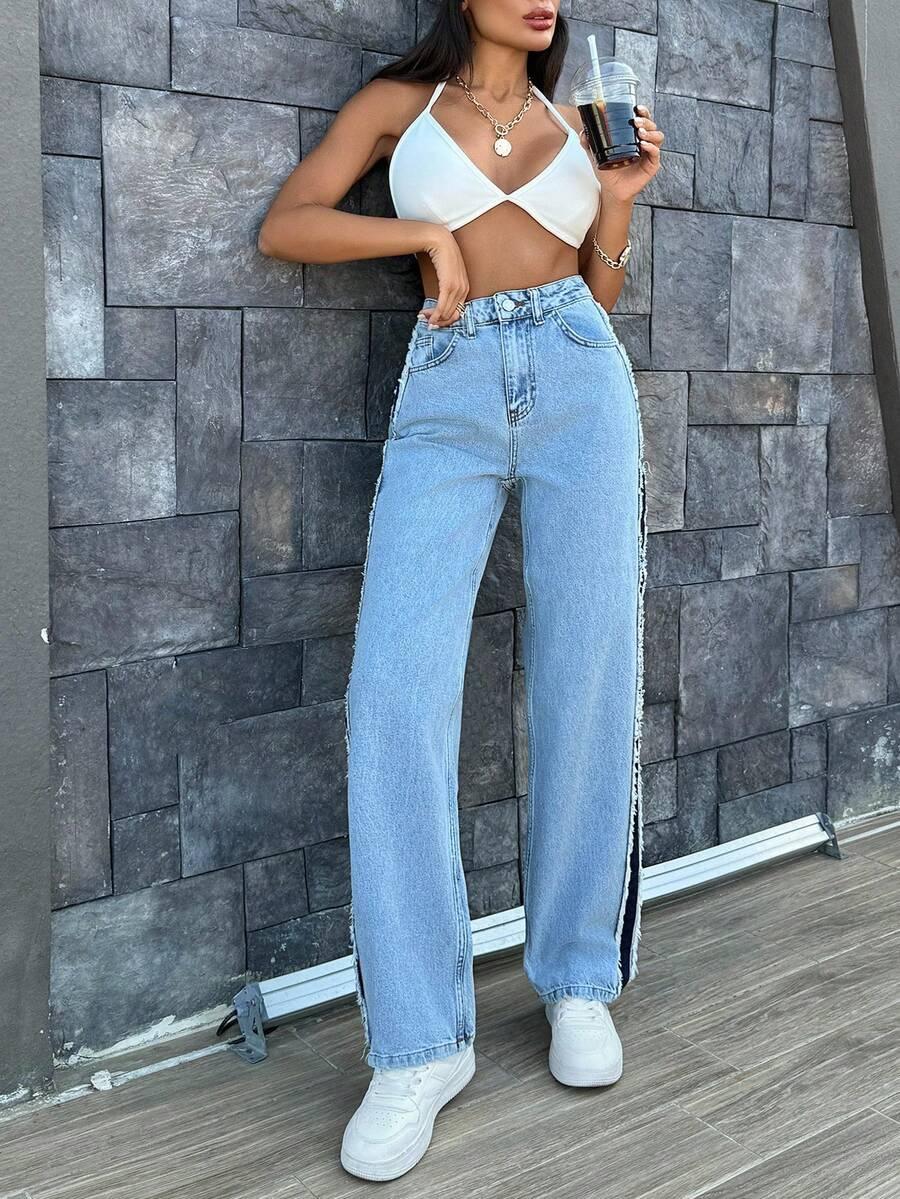 NIEBIESKIE SPODNIE JEANS