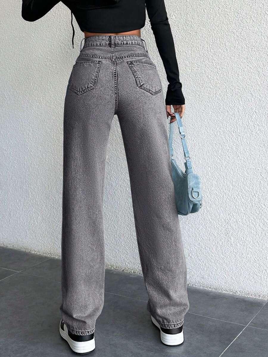 SZARE SPODNIE JEANS 