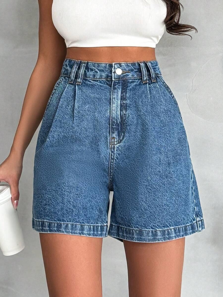 NIEBIESKIE KRÓTKIE SPODENKI JEANS