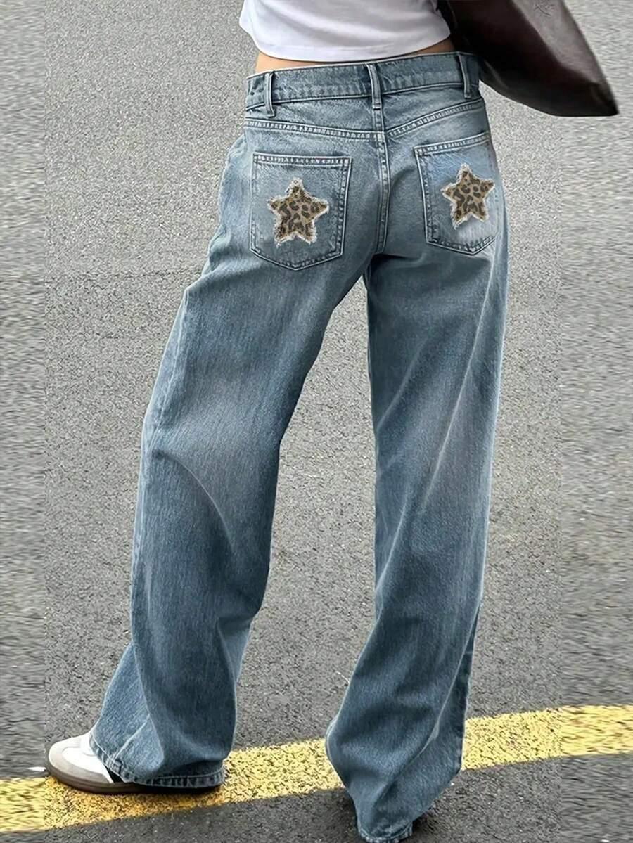 SPODNIE JEANS ZDOBIENIA