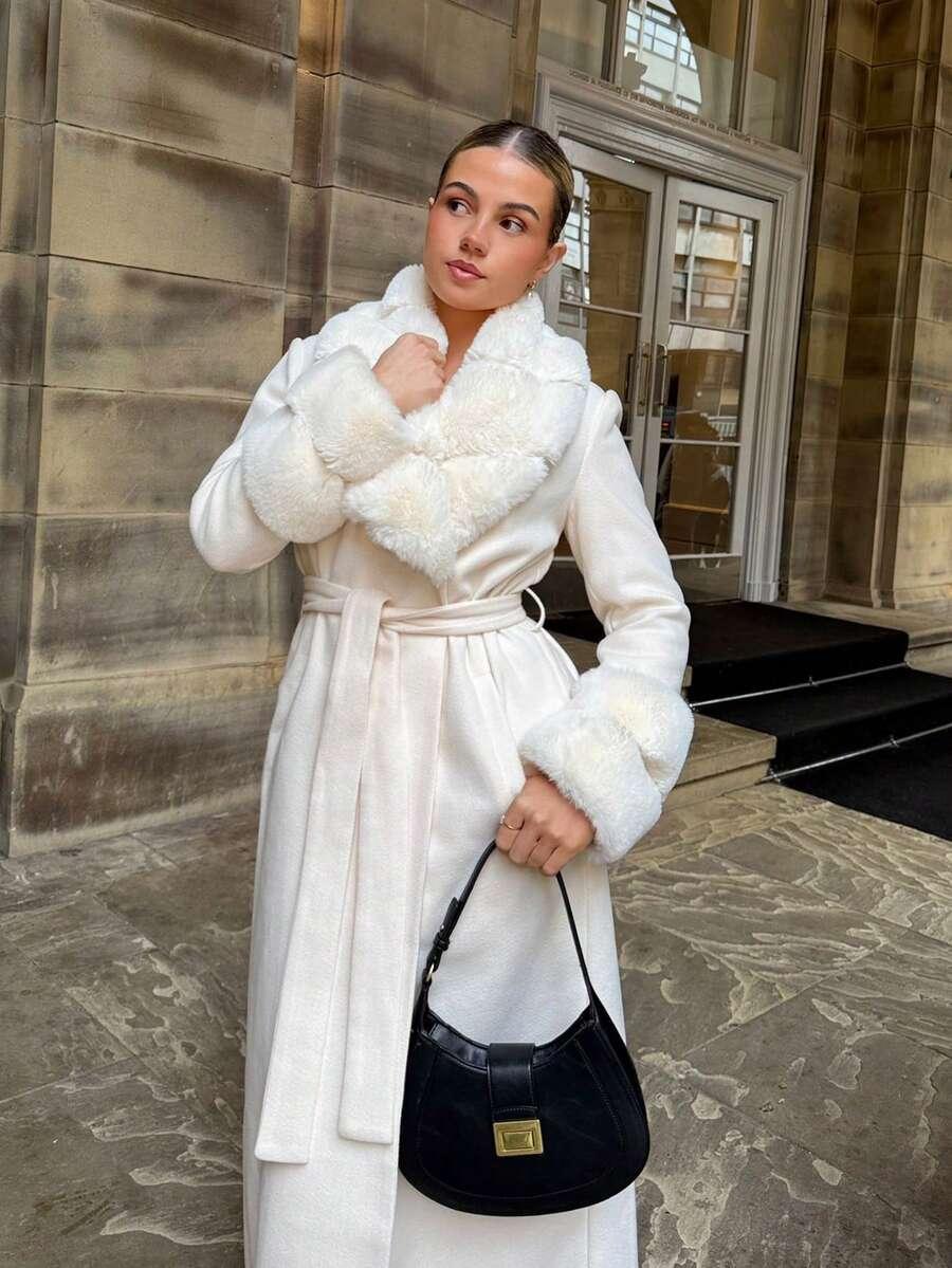 ELEGANCKI WEŁNIANY PŁASZCZ  KLASYCZNY