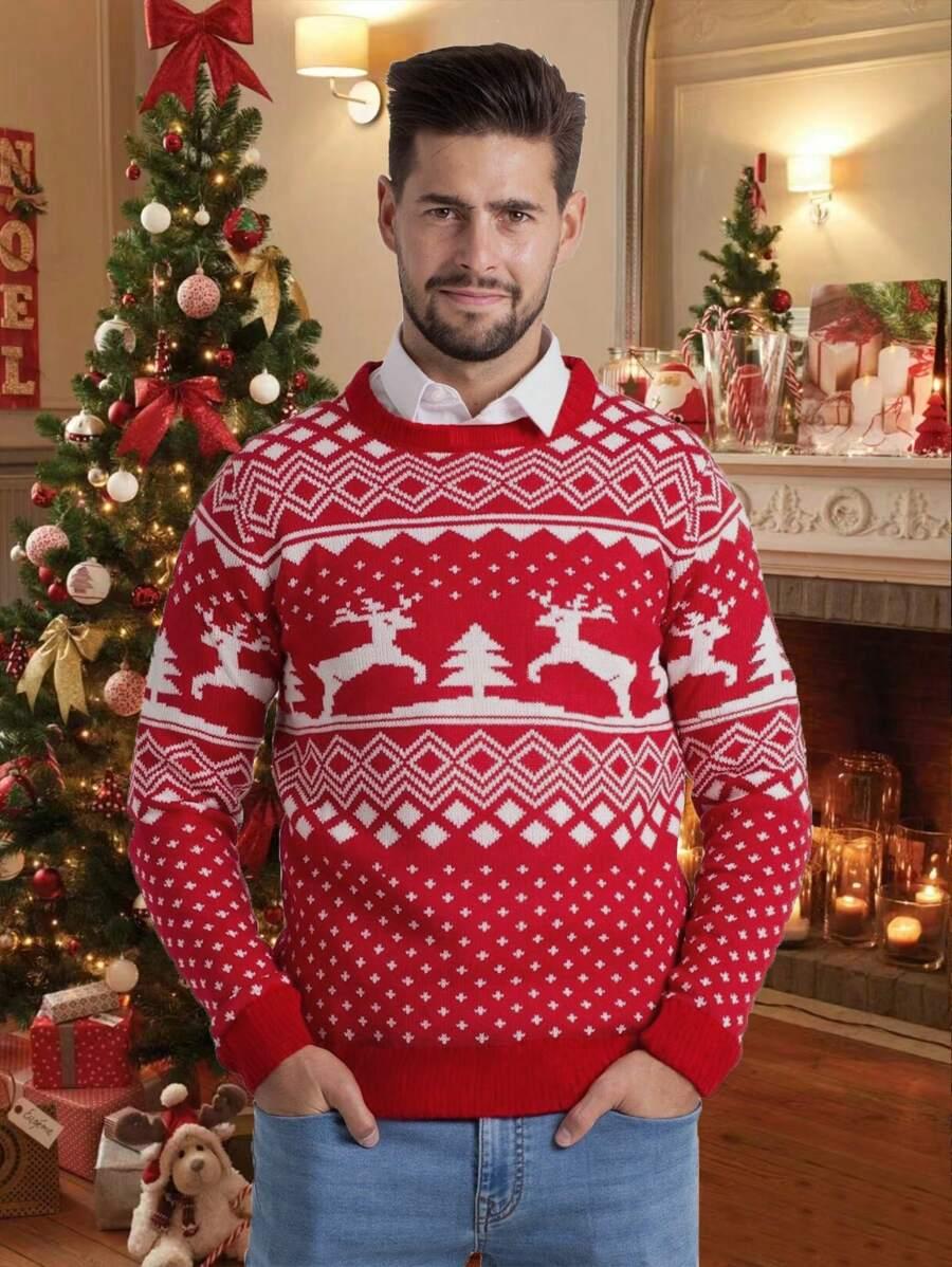 CZERWONY SWETER DŁUGI RĘKAW
