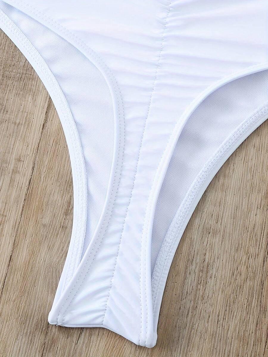 BIAŁY DÓŁ OD BIKINI MARSZCZENIE