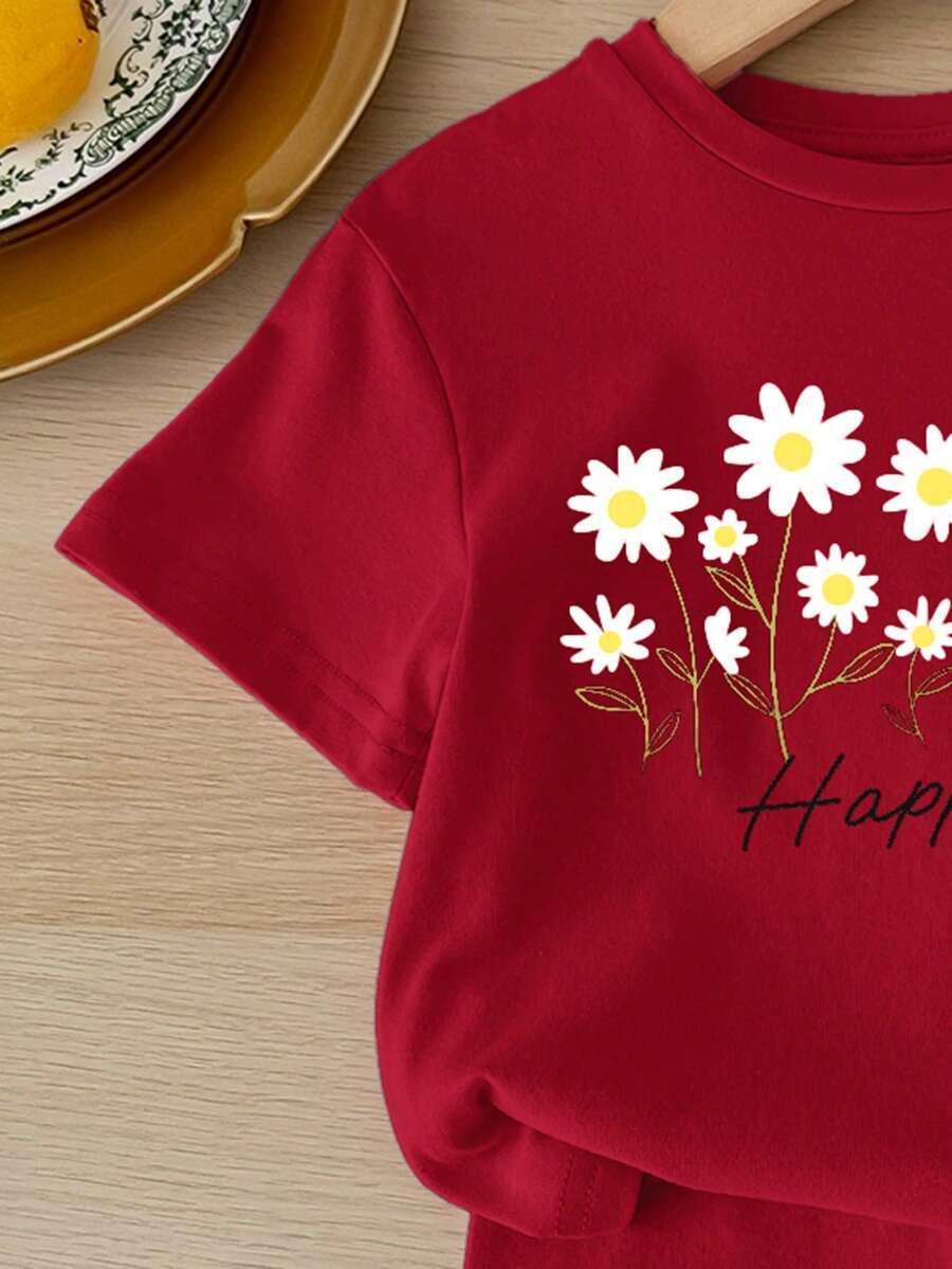 czerwony komplet t-shirt spodenki