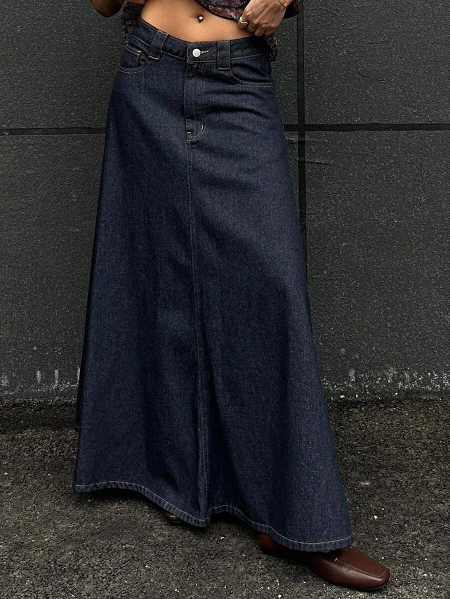 granatowa SPÓDNICA JEANS 