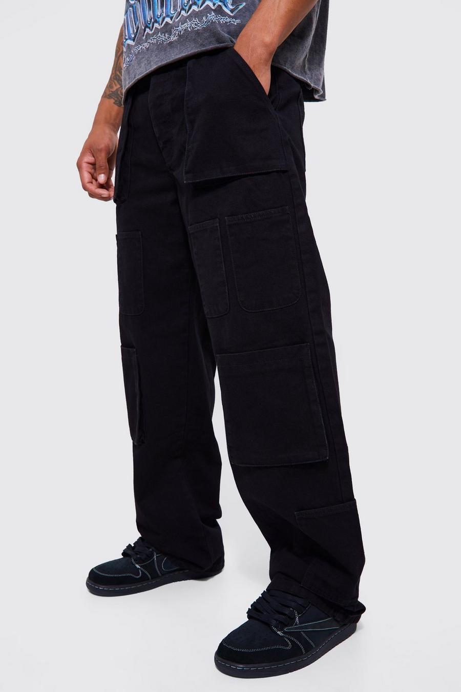 spodnie baggy jeans kieszenie