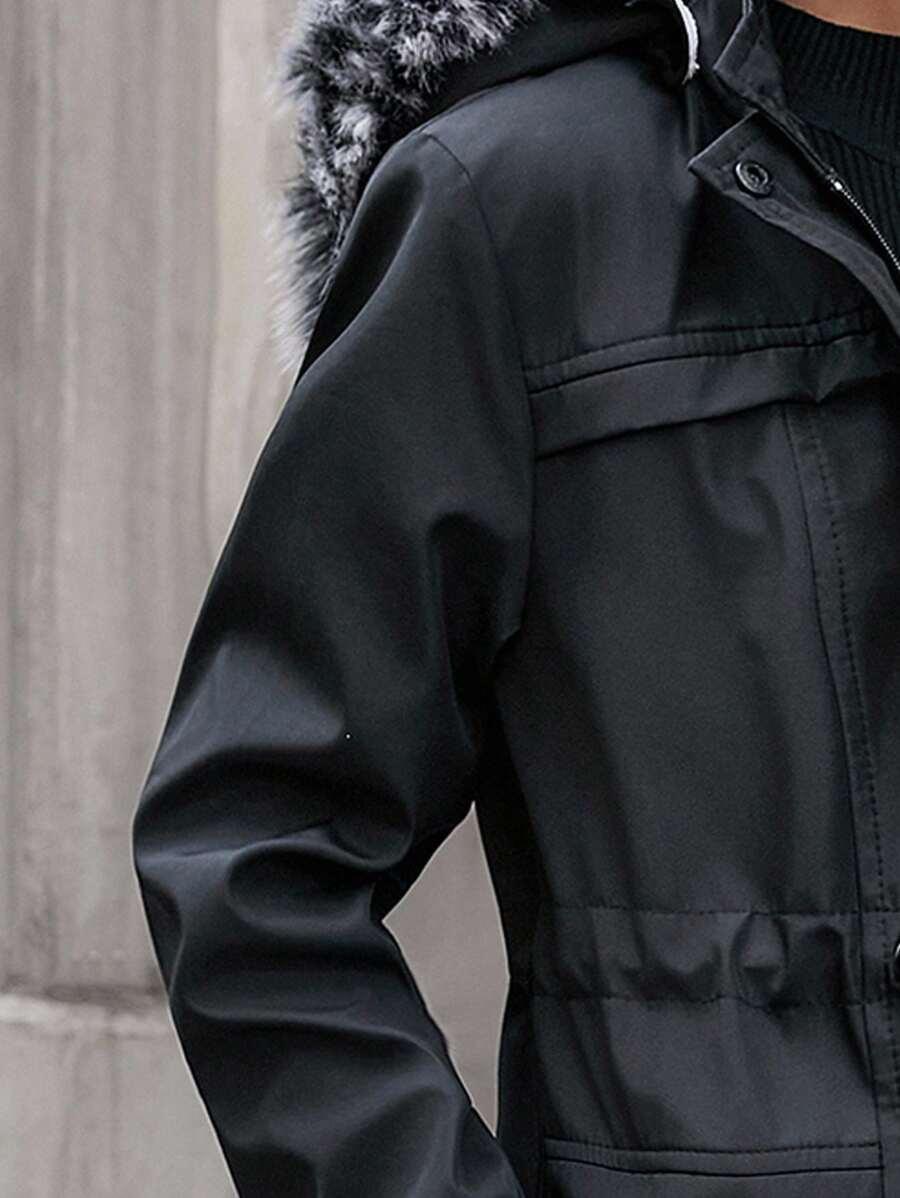 czarna kurtka parka