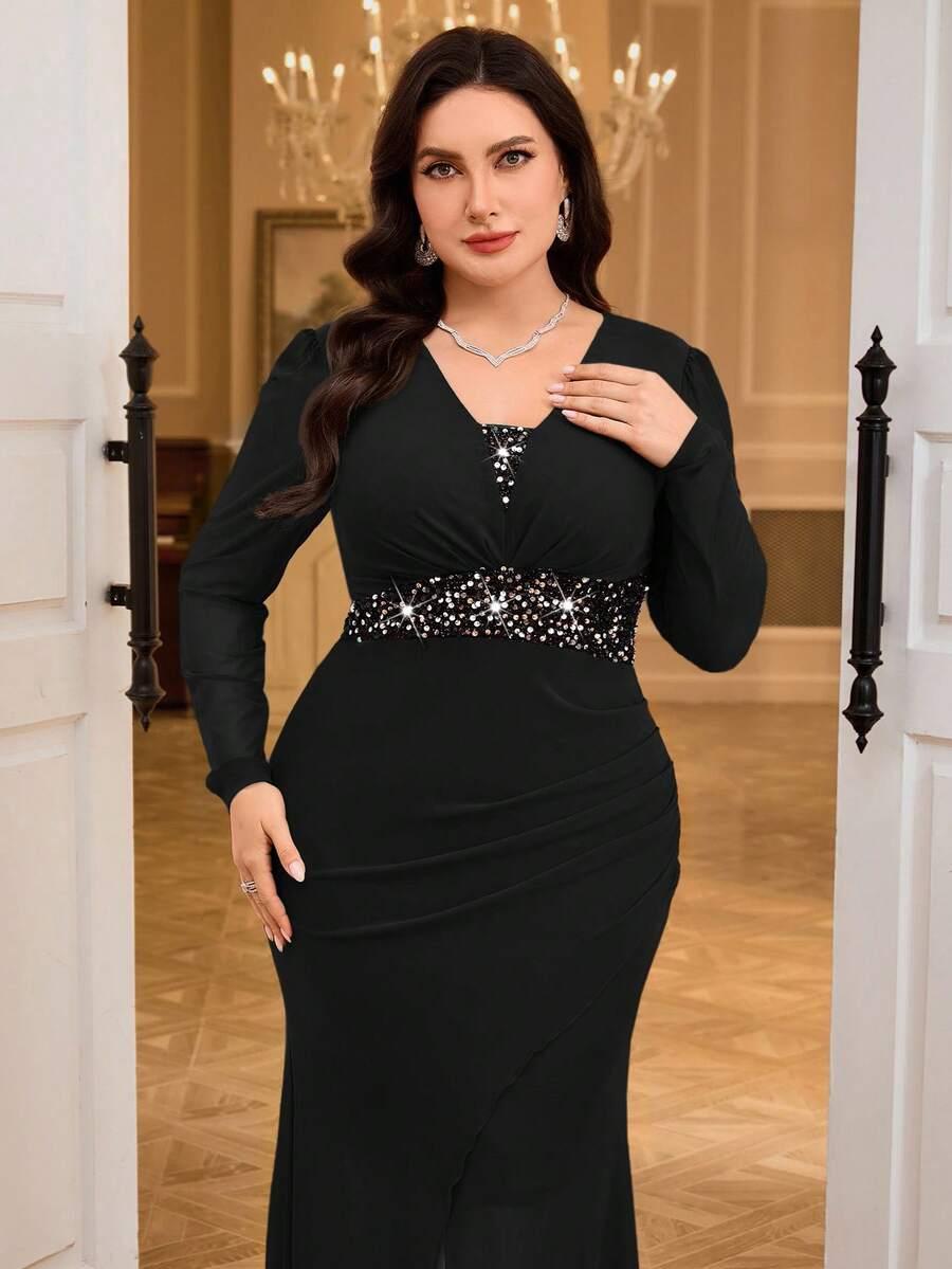 CZARNA MAXI SUKIENKA