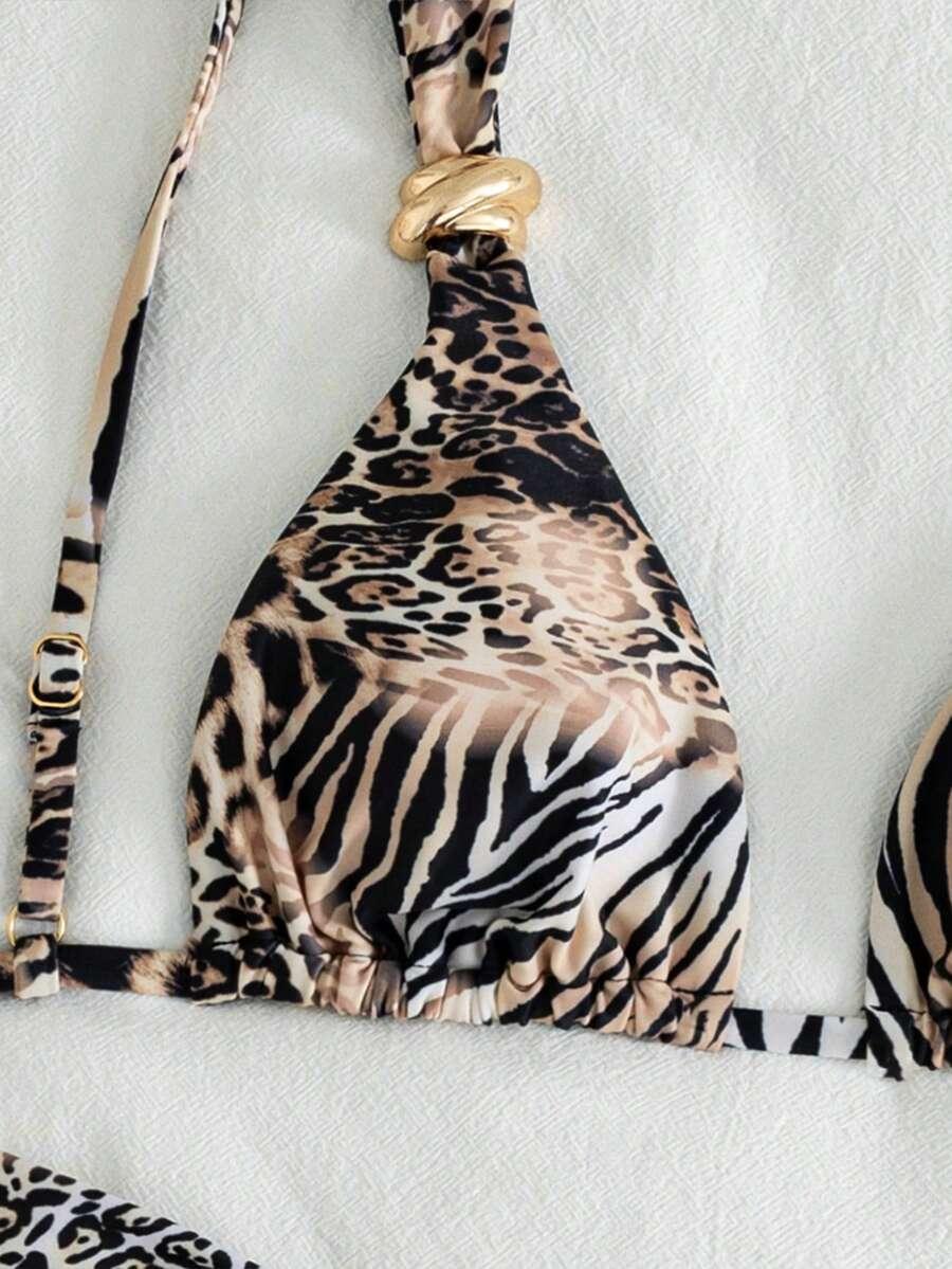 DWUCZĘŚCIOWY STRÓJ KĄPIELOWY ANIMAL PRINT