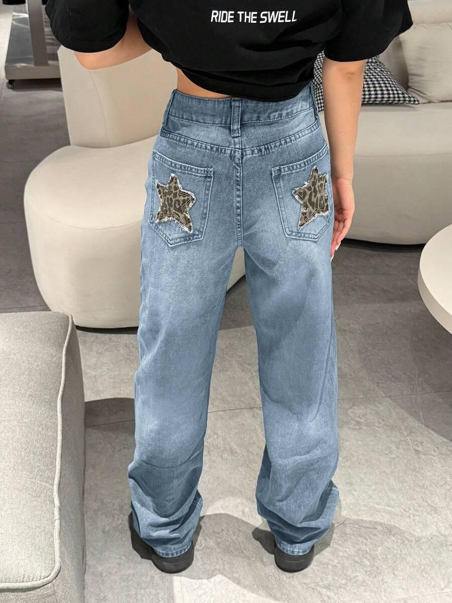 SPODNIE JEANS ZDOBIENIA