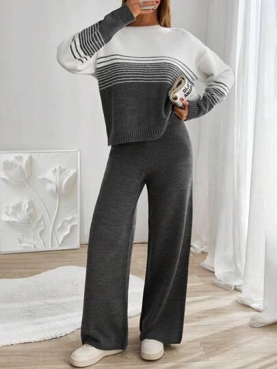 KOMPLET Sweter SPODNIE 